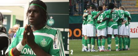 bayal a gauche entrain de faire des prieres das les vestiaires